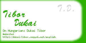 tibor dukai business card